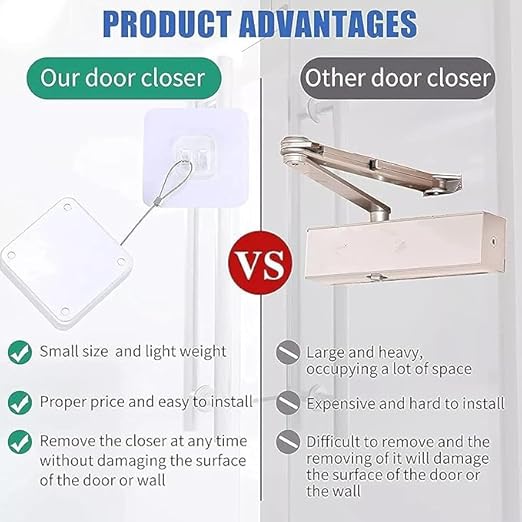 Punch Free Multi functional Automatic Door Closer