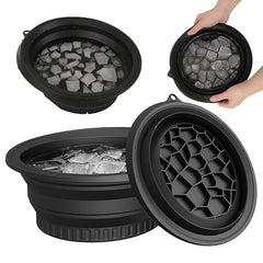 Facial Ice Bath Bowl with Built-In Ice Tray