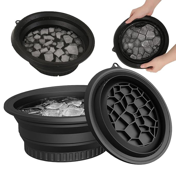 Facial Ice Bath Bowl with Built-In Ice Tray
