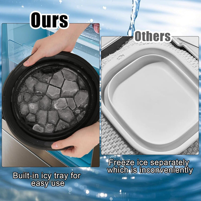 Facial Ice Bath Bowl with Built-In Ice Tray