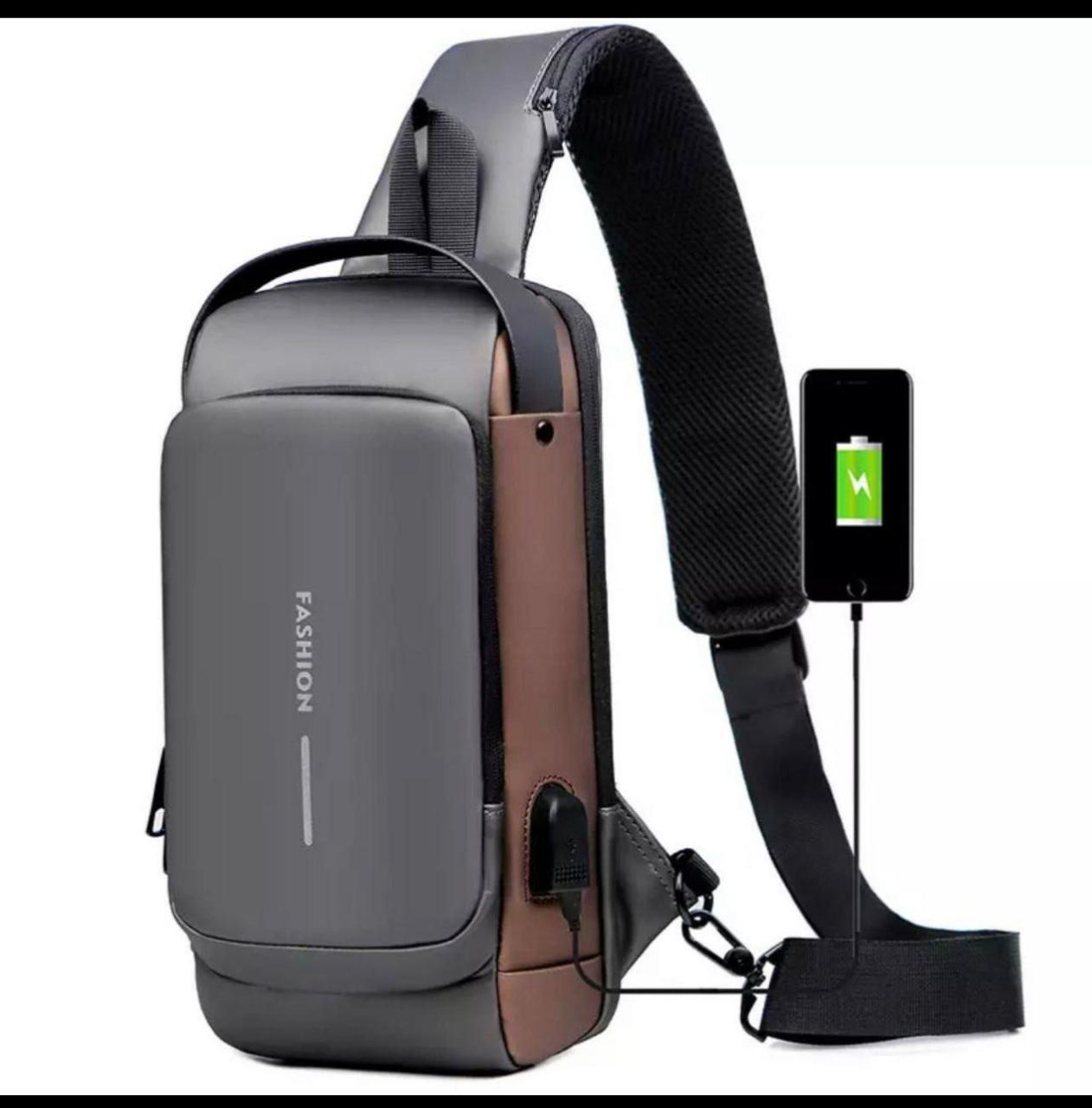 Anti Theft Sling Bag with USB Port
