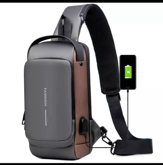 Anti Theft Sling Bag with USB Port