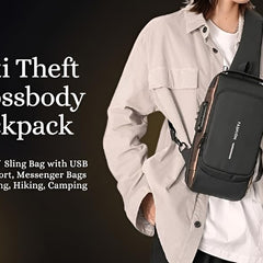 Anti Theft Sling Bag with USB Port