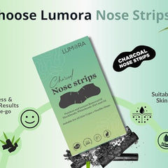 Lumora™ Charcoal Nose Strips – Instant Blackhead & Whitehead Remover (Unisex)