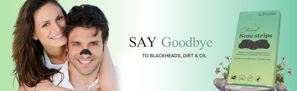 Lumora™ Charcoal Nose Strips – Instant Blackhead & Whitehead Remover (Unisex)