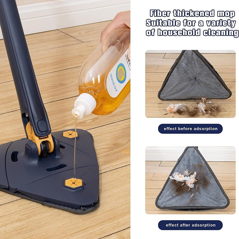 360° Rotating, Extendable and Multi Surface Triangular Mop